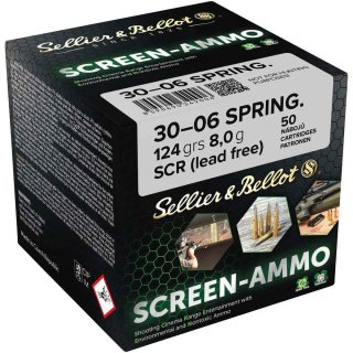 .30-06 Spr. S&B FMJ Screen-Ammo .Zink 124 grs - 50Stk