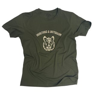 Rensing T-Shirt mit Logo oliv