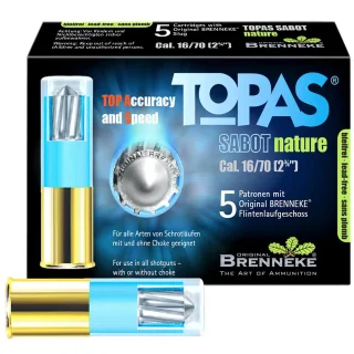 16/70 Brenneke Flintenlaufgeschoss Topas nature 262grs - 5 Stk