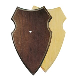 Wappenschild für Rehtrophäen aus Eichenholz mit Kieferfach - 22x13cm