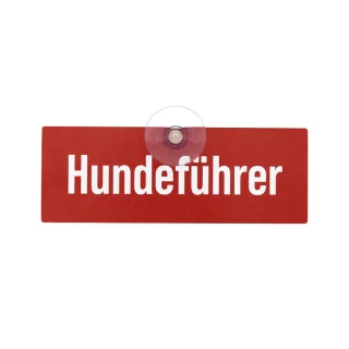 Autoschild mit Saugnapf - "Hundeführer" | "Hundeführerin"