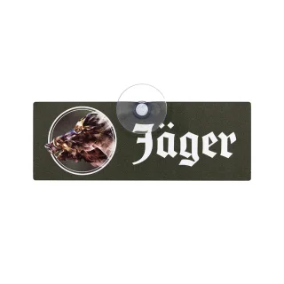 Autoschild mit Saugnapf - "Jäger"