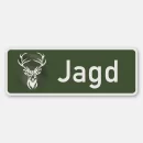 Magnetschild  "Jagd mit Hirsch" oliv