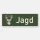 Magnetschild  "Jagd mit Hirsch" oliv