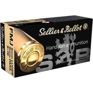 9mm Luger S&B  FMJ 124grs - 50Stk