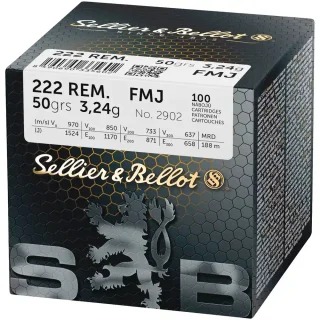 .222 Rem. S&B FMJ 50grs - 100Stk