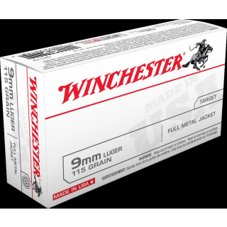 9mm Luger Winchester FMJ 115grs - 50Stk