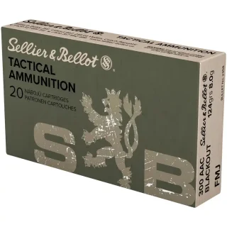 .300 AAC Blackout S&B FMJ 124grs. 20Stk