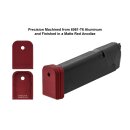 UTG Pro +0 Base Pad Magazinboden Aluminium Glock small Frame Magazine rot