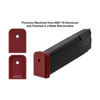 UTG Pro +0 Base Pad Magazinboden Aluminium Glock large Frame Magazine rot