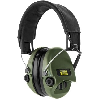 MSA Sordin Gehörschutz Supreme Pro X - Grün/Kopfband Leder schwarz